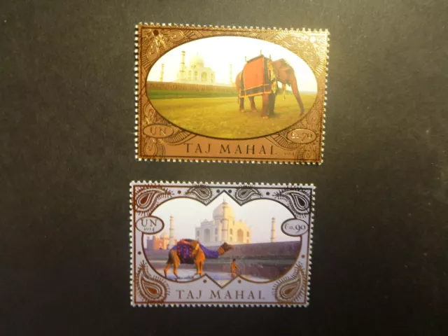 United Nations- Vienna 2014 Taj Mahal Set 2 Mint Stamps