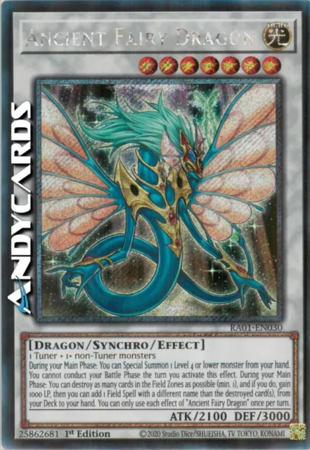 ANCIENT FAIRY DRAGON (Antico Drago Fatato) • Segreta Platino • RA01 EN030 • 1Ed