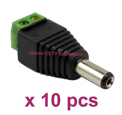 10 Paire DC Power Pigtail Cable CCTV Caméra de sécurité Alimentation DC Pigtail mâle et Femelle avec connecteurs 2.1mm x 5.5mm GTIWUNG Lot de 20 DC Alimentation Fiche 