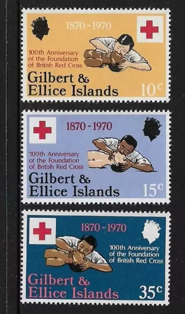 1970 GILBERT & ELLICE ISLANDS British Red Cross Set MNH (SG 159-161)