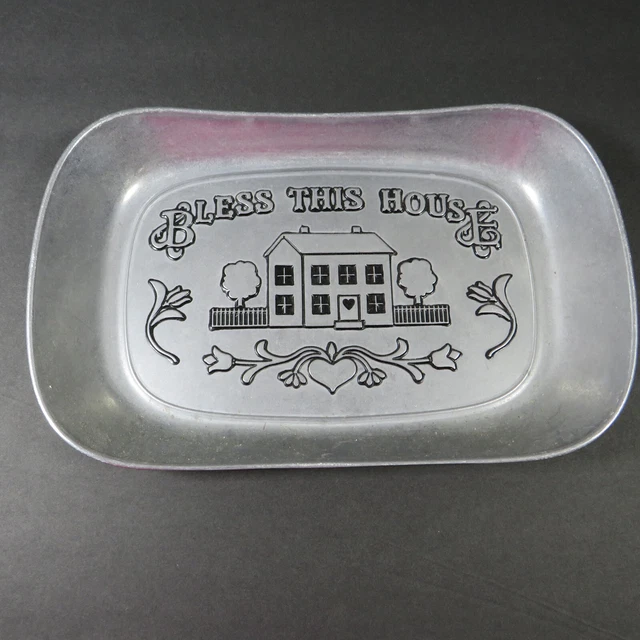 RWP Wilton Armetale Pewter Bless This House Bread Tray Serving Dish Mt. Joy PA