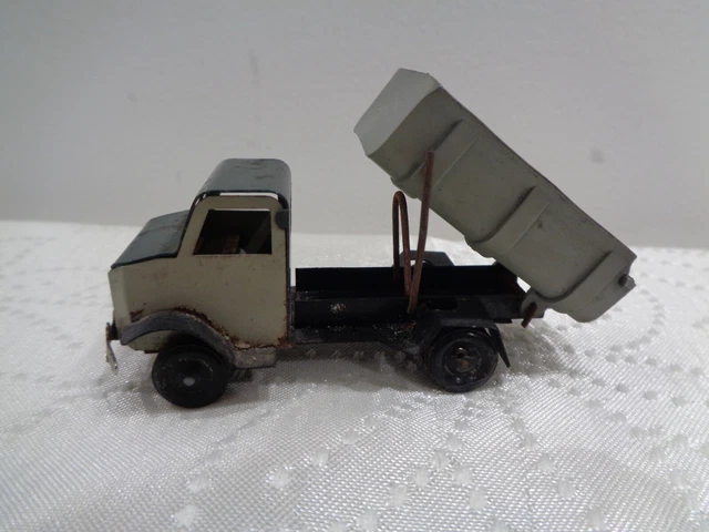 Jouet Ancien Camion Benne FJ GMC En Tôle – Mécanique Sans Clé – France