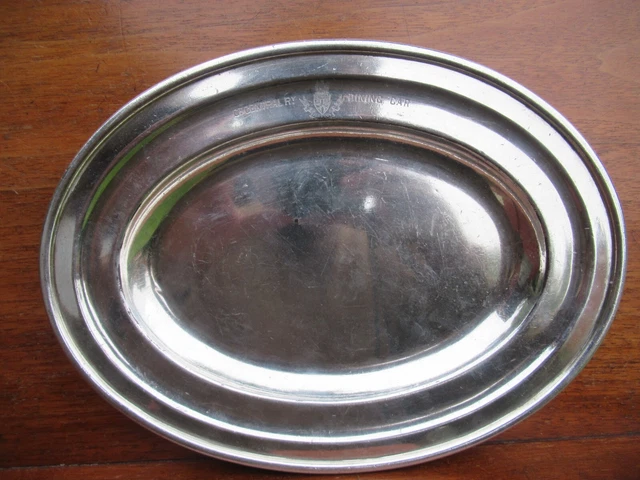 Great Central Railway Dining Car Silver Plated 10" Platter Tray Walker + Hall Ex
