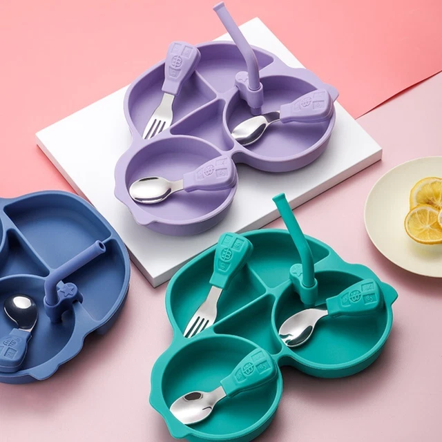 Cookware Dishes Storage Tray Children Suction Plate Silicone Plate Food Tray