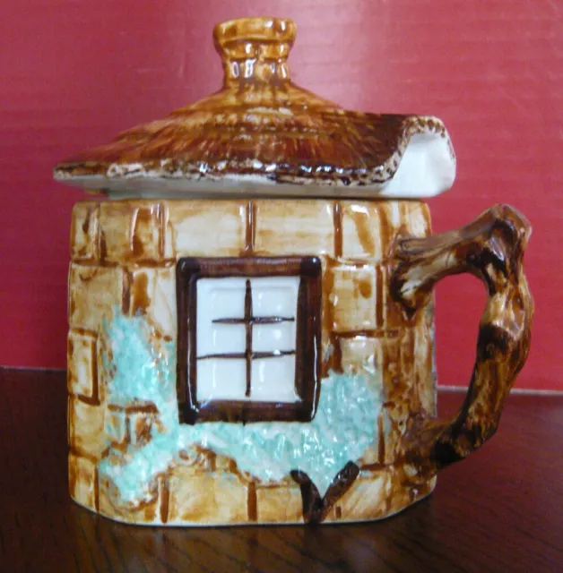 Vintage Keele Street Pottery Cottage House Sugar Bowl England