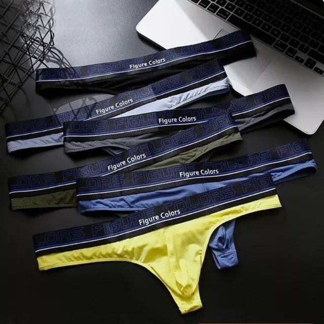 MEN'S G-STRING POUCH Briefs T-Back Panties Underwear Bikini Sexy Thong ...