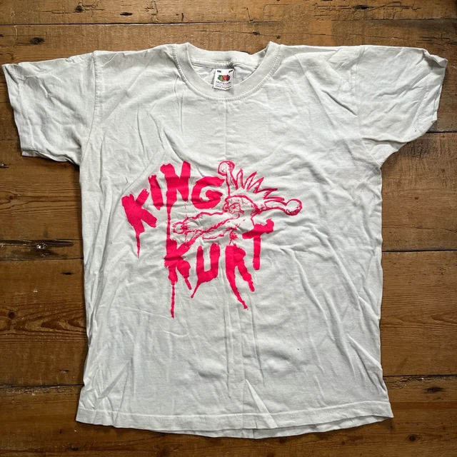 KING KURT T Shirt Psychobilly Band Tee Punk White Rockabilly Size 8 Kids 9 11 23.00 PicClick UK