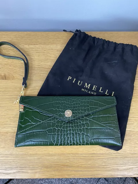BORSA E MANICO sacchetto antipolvere Piumelli Milano rosso scuro