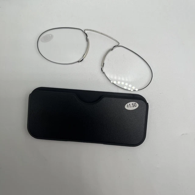 Portable Mini Rimless Pocket Phone Nose Clip Reading Presbyopic Glasses +1.5