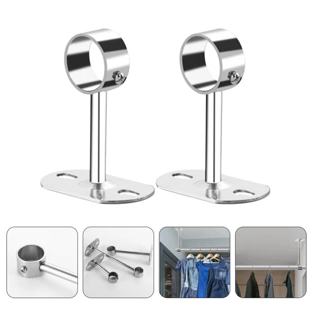 Soporte de metal resistente cortina de techo percha acero inoxidable