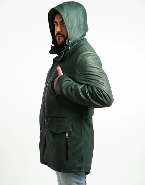 Giacca Giaccone In Di Pelle Uomo Art. U0442  Tutte Le Tg. Disponibili Da 46 A 58