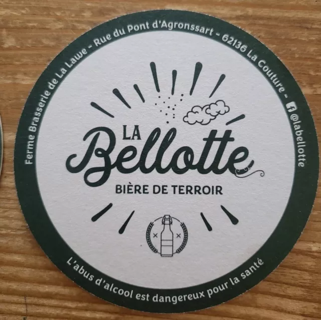 Lot de 2 sous Bocks Bière LA BELLOTTE  La Couture Pas De Calais