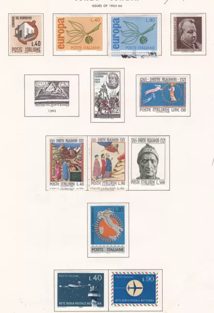 ITALY   ^^^^1965-66   hinged & used    on page  @lar4810ital100