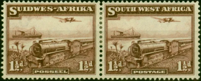 South West Africa 1937 1 1/2d Purple-Brown SG96 Fine MM