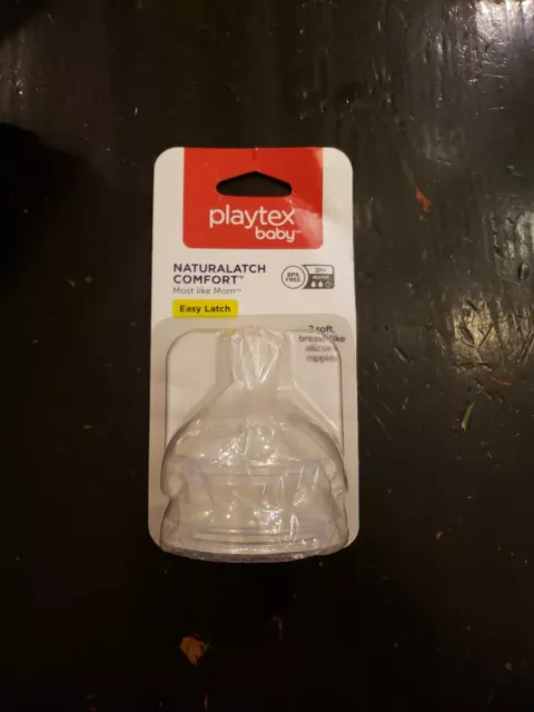 Playtex Baby NaturaLatch Medium Flow Bottle Nipples 2 Pack