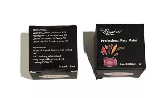 Maydear Face Body Paint 2-Pack Professional Face Paint Palette White NEW
