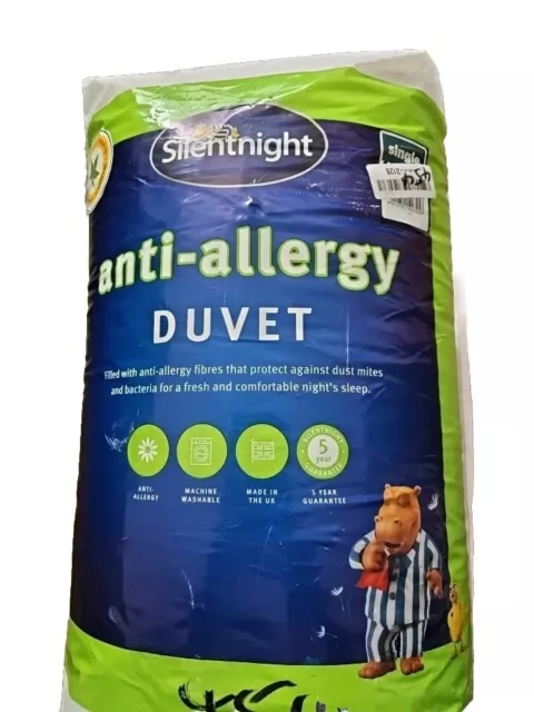 Silentnight Duvet Anti Allergy Single 10.5 Tog All Season Quilt Soft