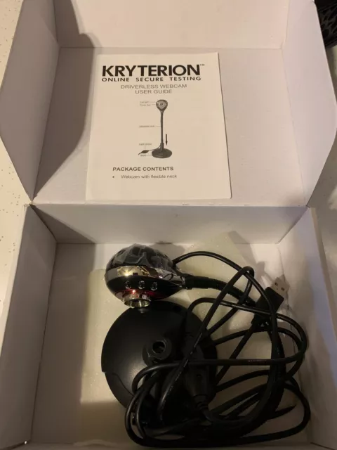 Kryterion 640x480 webcam w Mic, 6 ft cord, 30 FPS, 1.3 MP Home Schooling