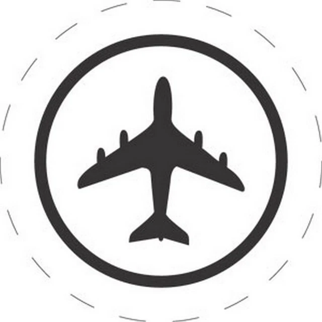3" Diameter Plane No Air Eligible Text Circle Labels (500 per Roll)