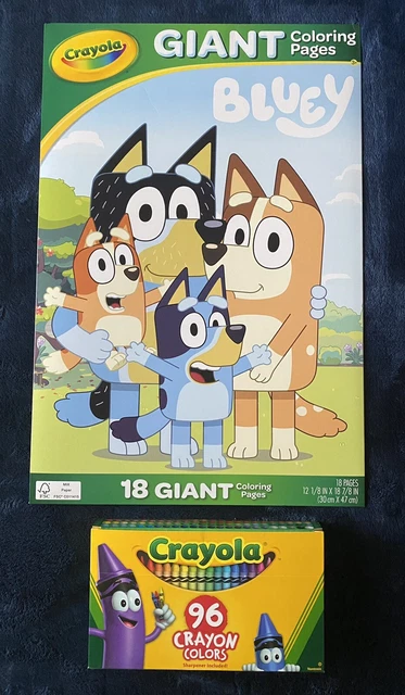 BLUEY GIANT 18” Crayola Coloring Pages plus a pack of crayons $41.68