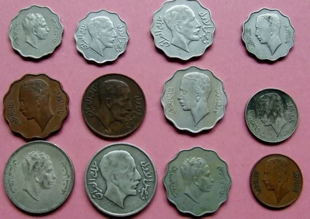 Iraq - selection of 12 old coins including silver 50 Fils.......C131