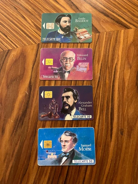 Lot De 8 Télécartes – Les Grandes Figures Des Télécommunications – France Années 1990 – Collection
