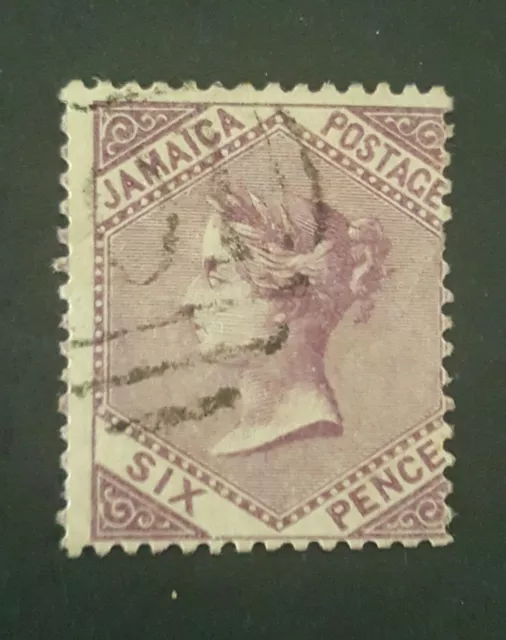 Jamaica Queen Victoria 1860 Pineapple Wmk 6d Lilac Fine Used. (10)