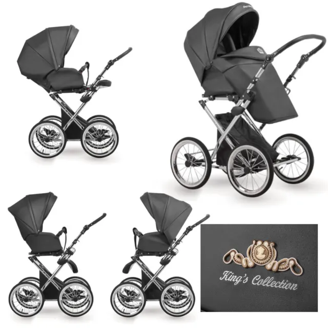 Rétro  poussette 3in1 2in1 Isofix Kings Collection Landau Cosy by Lux4Kids 3