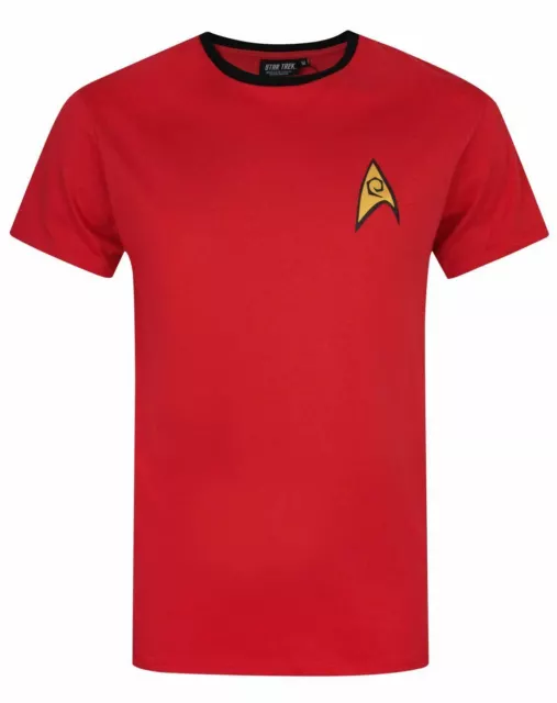 Traje de Star Trek de Seguridad y Operaciones uniforme rojo James Kirk camiseta