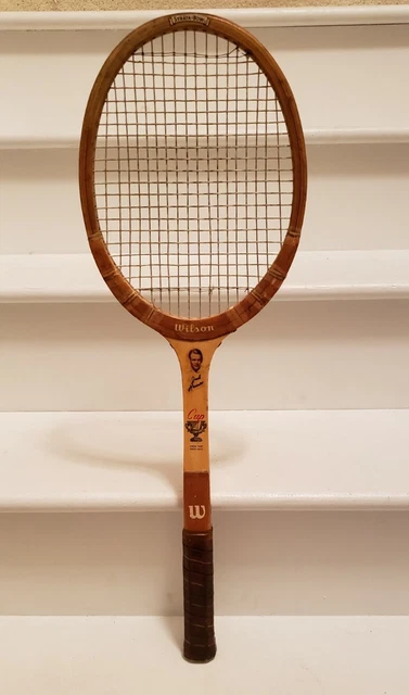 Raquette De Tennis Vintage Wilson Jack Kramer - Bois Strata-Bow, USA, Fibre Fac