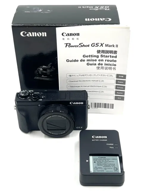 Canon PowerShot G5 X Mark II 20.1MP Point & Shoot Camera - Black w/Box Near Mint