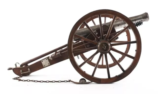 Antique Model Cannon on Carriage - Large Non-Firing on 28 inch carriage vintage