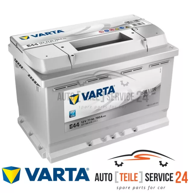 VARTA E44 SILVER Dynamic 77Ah Autobatterie 12V 780A Starter