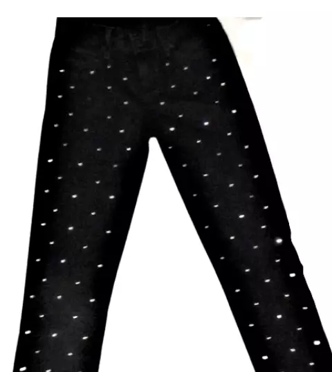 Paige Jeans Verdugo Ultra Skinny Mid-Rise Midnight Black Crystal Studs Size 26 2