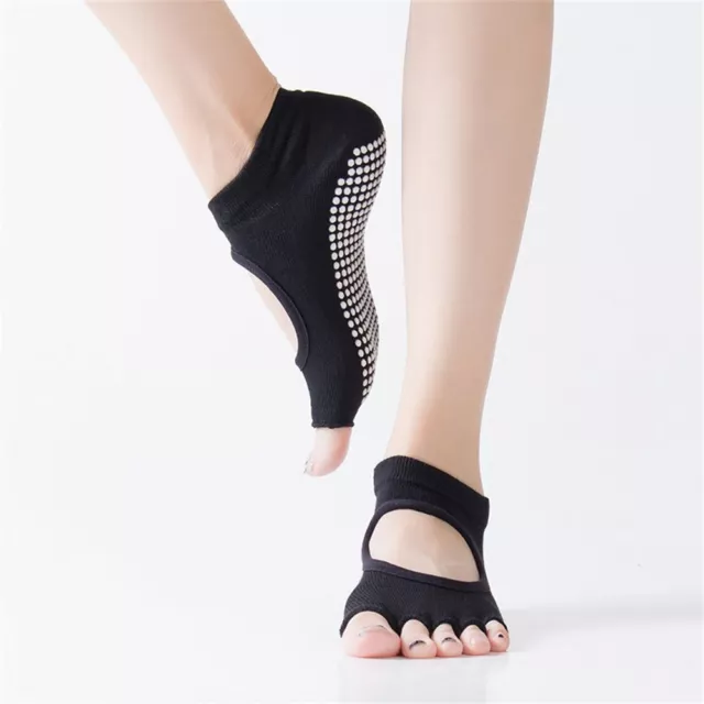 TUCKETTS ANKLET TOELESS Non-slip Grip Socks - Yoga, Pilates - Black - Size  3-7 £9.99 - PicClick UK