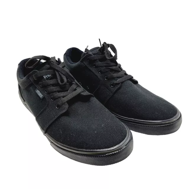 ETNIES Men's Size 11 Skater Low Canvas Skateboard Trainer Sneakers Shoes Black