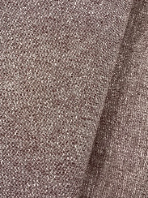 Stoff Leinen Baumwolle uni meliert taupe Dekostoff  Breite 135cm