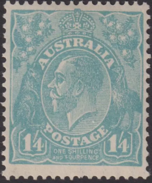 KGV 1931 SG131 1s4d turquoise shade, very fine unused (LMM) a lovely stamp