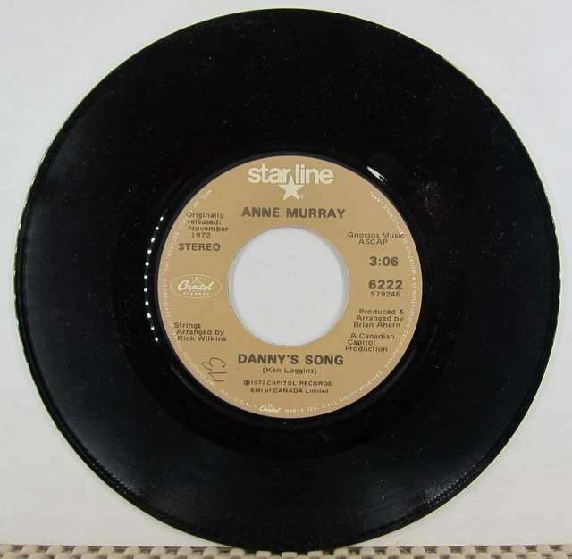 ANNE MURRAY Danny's Song & Cotton Jenny Starline 45 tours EUR 3,71