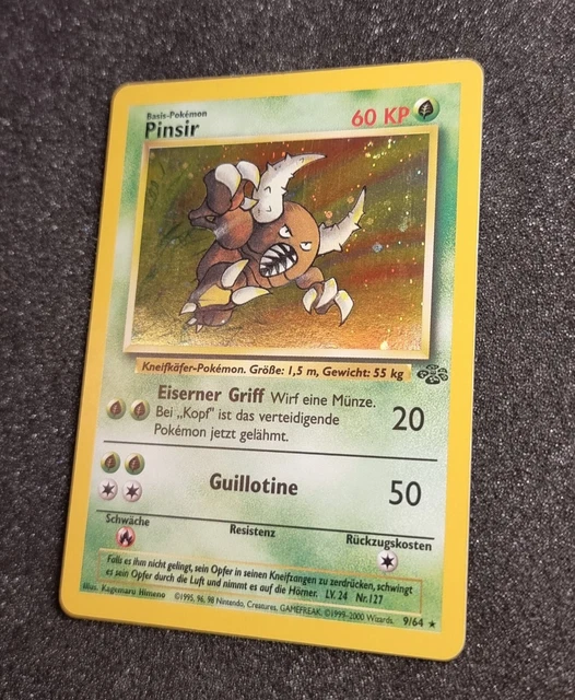 TOP POKEMON KARTE Holo Pinsir 9/64 DE Set 1999 Wizard Dschungel Jungel