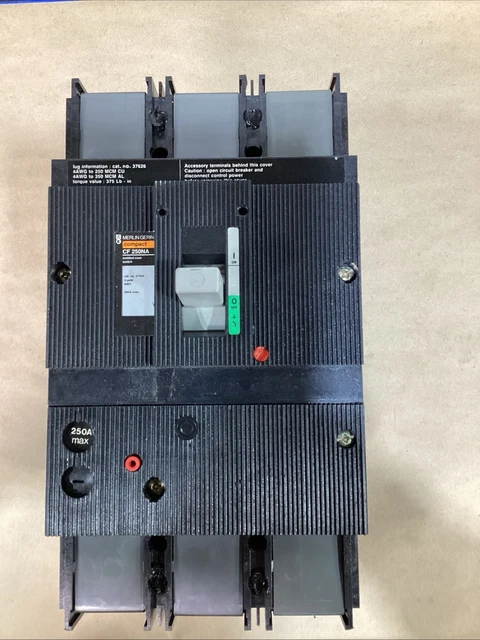 Merlin Gerin Compact CF 250NA #37402 250A 3P 480V Molded Case Switch Used Merlin Gerin Compact CF 250NA #37402 250A 3P 480V Molded Case Switch Used