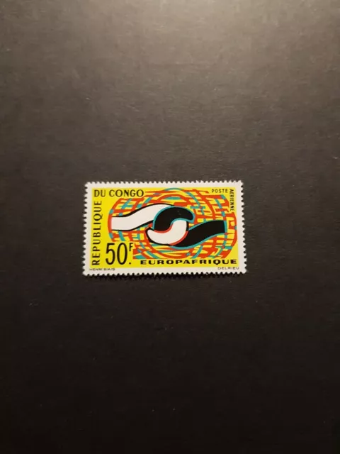 Kongo 2eme Jahrestag DER Europafrica Post Luft Pa N°27 Neu Mlh 1965