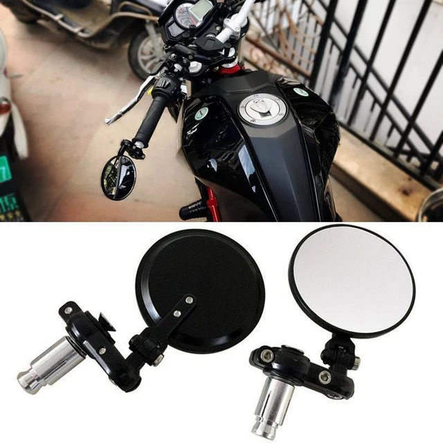 7/8" Motorcycle Black Universal Handle Bar End Mirrors For Honda Street Fighter