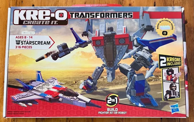 Kre-O Transformers 30667 STARSCREAM 316pcs 2-in-1 Jet Fighter or Robot KREONS