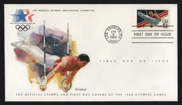 #C106 40c Gymnastics, LA Olympic Committee FDC 4-1/2x8 *ANY 5=FREE SHIPPING**