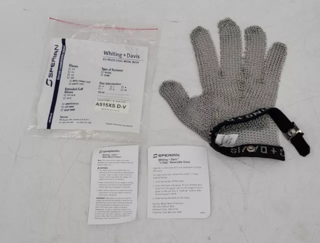 Honeywell Whiting Davis A515XS Stainless Steel Mesh Cut Resistant Glove EB-9783