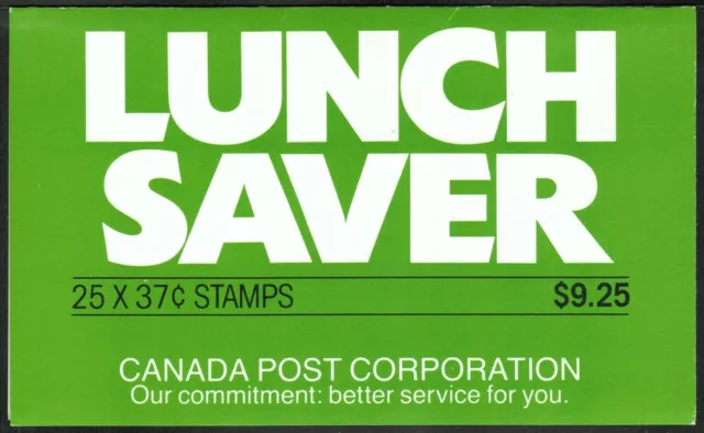 Canada sc#1163b Houses of Parliament, Booklet Bk98b, "Lunch Saver", Mint-NH