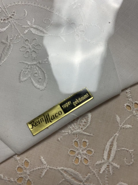 ✅ Vintage 2x tessuto da donna fazzoletti ricamo foro matrimonio comunione battesimo