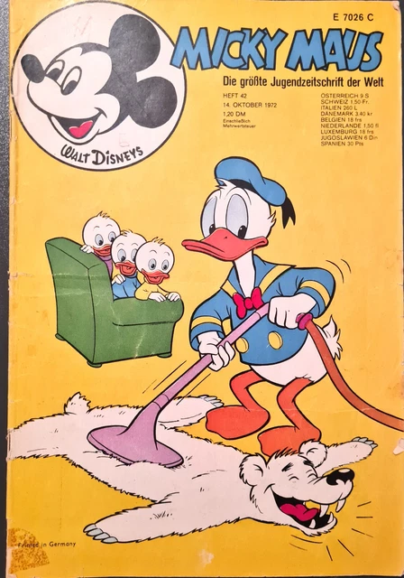 Micky Maus Comic Heft Nr,42 mit GS +Beilage  1972 (196