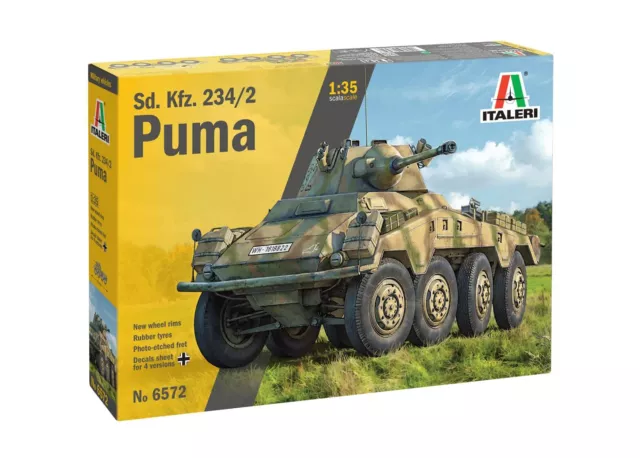 Italeri 6572 Sd.Kfz.234/2 Puma 1:35 Plastic Tank Model Kit